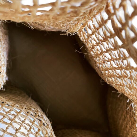 Vintage 50s Artisan Wicker Woven Straw Raphia Shoulder Bag Embroidered Flowers - Picture 15 of 15